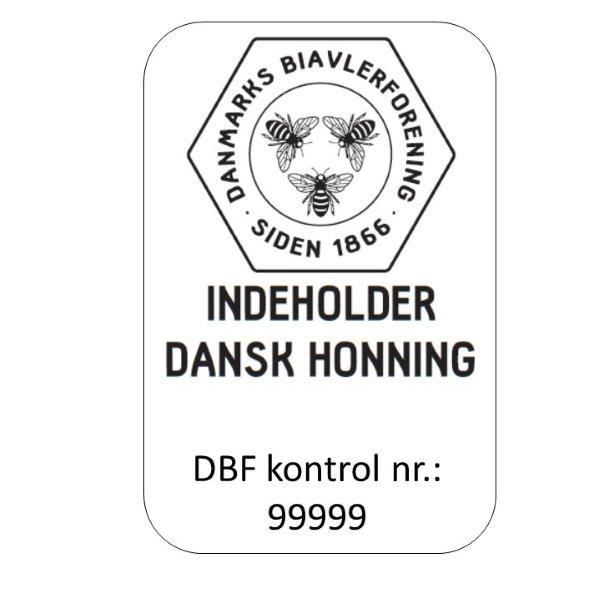 Etiket: Indeholder dansk honning 300 stk.